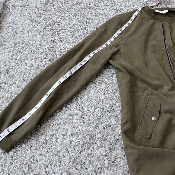 NEW Elodie Nordstrom Lightweight Long Sleeve Zip Up Coat Jacket Army Green M - Picture 5 of 9